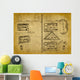 Grunge Passport Stamps Wall Mural