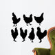 Hens and Roosters Set Wall Decal