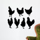 Hens and Roosters Set Wall Decal