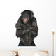 Monkey Listening Music Wall Decal