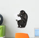 Monkey playing with a laptop Wall Decal