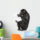 Monkey playing with a laptop Wall Decal