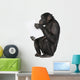 Monkey playing with a laptop Wall Decal