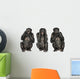 Three Wise Monkeys Wall Decal