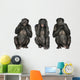 Three Wise Monkeys Wall Decal