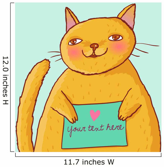 Cartoon fat cat Wall Mural
