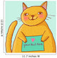 Cartoon fat cat Wall Mural