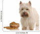 west highland white terrier licking lips standing beside dish Wall Decal