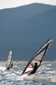Windsurfers at the garda lake in Italy Wall Mural