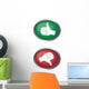 Button up and down Wall Decal