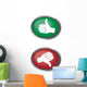 Button up and down Wall Decal