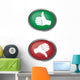 Button up and down Wall Decal