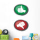 Button up and down Wall Decal