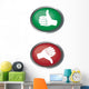 Button up and down Wall Decal