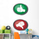 Button up and down Wall Decal