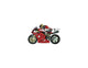 Red Racing Motorcycle with Wall Decal