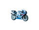 Blue Suzuki Motorcycle Wall Decal