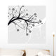 nature flowers (silver flowers) Wall Mural