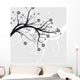 nature flowers (silver flowers) Wall Mural