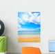 Sun over paradise sea shore Wall Mural