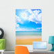 Sun over paradise sea shore Wall Mural