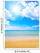 Sun over paradise sea shore Wall Mural