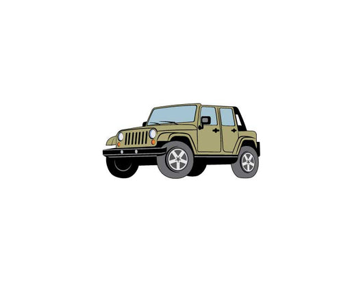 Green Jeep Wall Decal