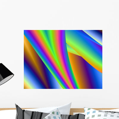 Fractal Wall Mural shown on a wall