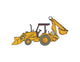 Side Yellow Excavator Wall Decal