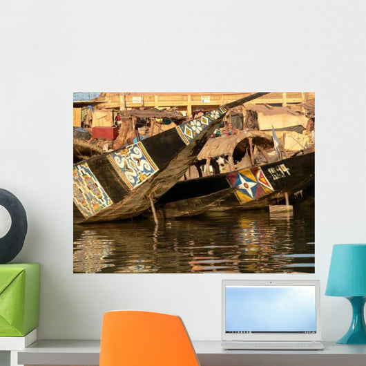 Barque Sur Fleuve Niger Wall Decal