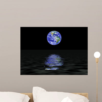 Moon Night Wall Mural shown on a wall