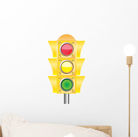 Vector traffic light - Green light Wall Decal