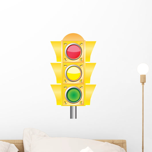 Vector traffic light - Green light Wall Decal
