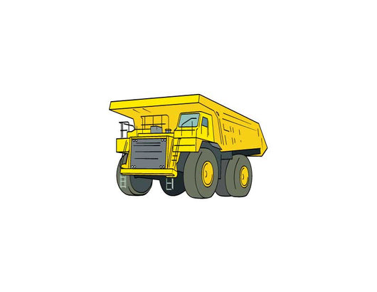 Yellow Dump truck Wall Decal