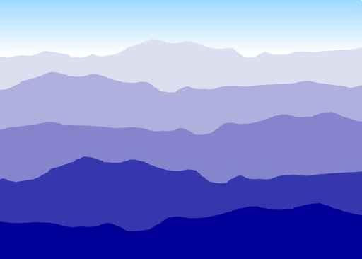 Mountainscape Horizontal Wall Decal