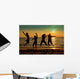 Teens Jumping Beach Wall Mural