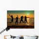 Teens Jumping Beach Wall Mural