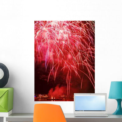 Fireworks Garonne Bordeaux Wall Decal shown on a wall