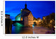 Rathausbrücke in Bamberg in the evening Wall Mural