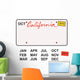 California License Plate Wall Decal