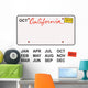 California License Plate Wall Decal