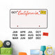California License Plate Wall Decal