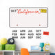 California License Plate Wall Decal