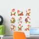 Fairy-tale Fantastic Garden Gnomes Wall Decal Sticker Set