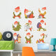 Fairy-tale Fantastic Garden Gnomes Wall Decal Sticker Set