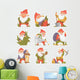 Fairy-tale Fantastic Garden Gnomes Wall Decal Sticker Set