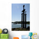 viking ship and swords Wall Mural