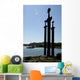viking ship and swords Wall Mural