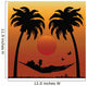 Woman Reading in a Hammock Between Palm Trees Wall Mural