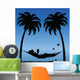 Woman Reading in a Hammock Wall Mural